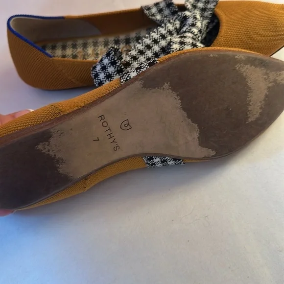 Rothy’s The Mary Jane in Golden Gingham size 7 - Picture 5 of 6